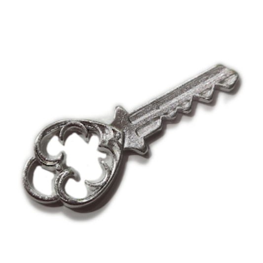 Silver Key Charm