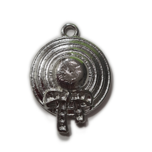 Silver Summer Hat Charm