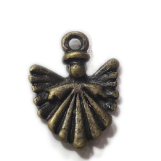 Small Bronze Angel Charm Pendant