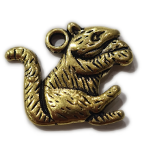 Dark Gold Squirrel Charm