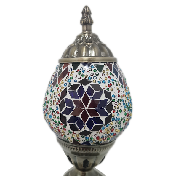 Small Turkish Oval Mosaic Table Lamp - TL1