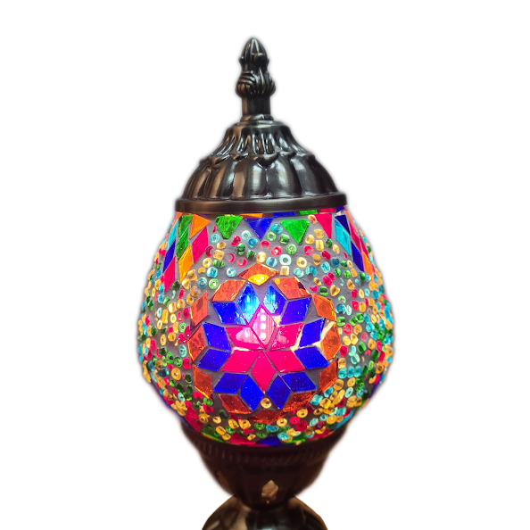 Small Turkish Oval Mosaic Table Lamp - TL1