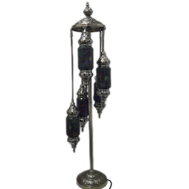 5 Globe Column Hanging Turkish Mosaic Lamp - TL33