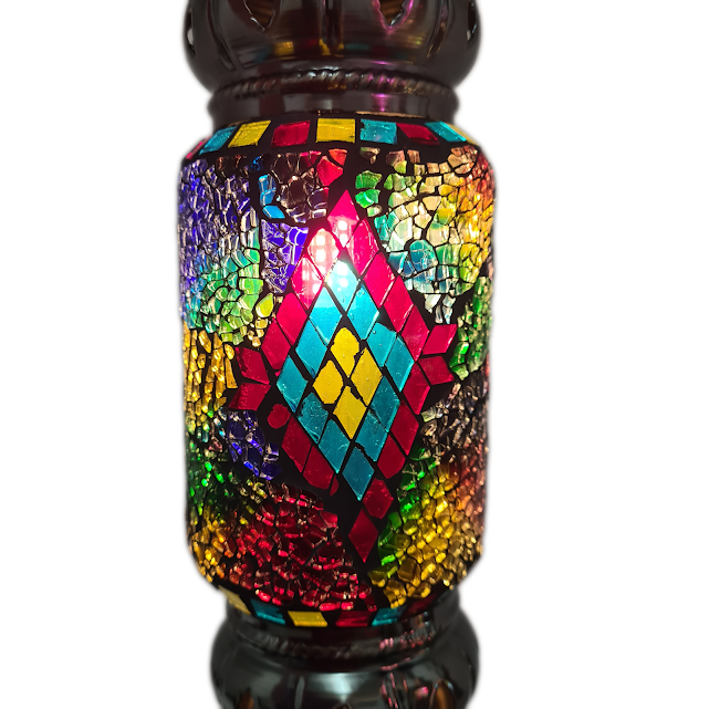 5 Globe Column Hanging Turkish Mosaic Lamp - TL33