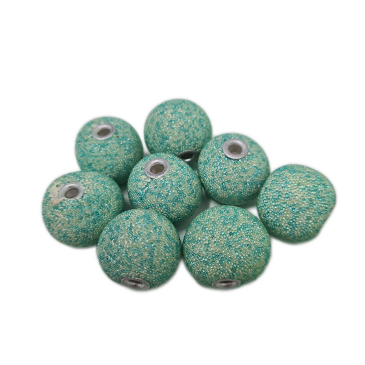 8pc Light Blue Beaded Kashmiri Beads