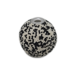 13pc Black & White Kashmiri Beads