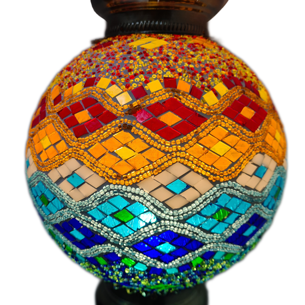 Large Globe Turkish Mosaic Lamp