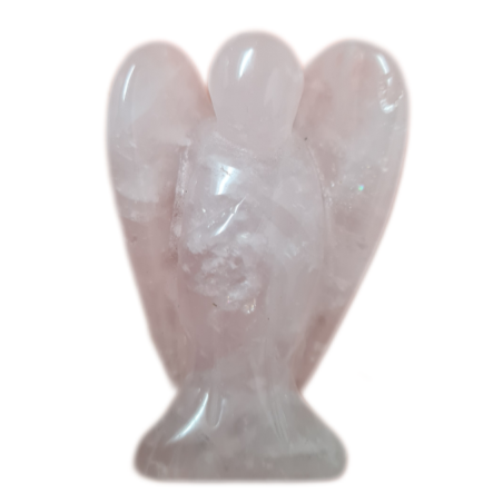 Carved Rose Quartz Gemstone Angel