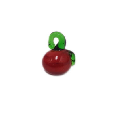 Red Apple Lampwork Glass Bead