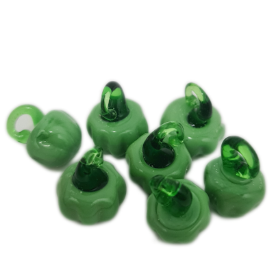 Light Green Pumpkin Lampwork Glass Bead