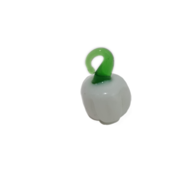 White Pumpkin Lampwork Glass Bead