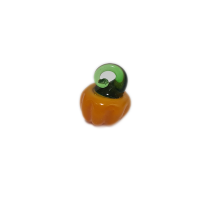 Orange Pumpkin Lampwork Glass Bead