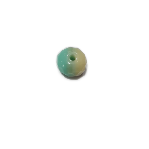 20pc Czech Turquoise/Beige Donut Beads