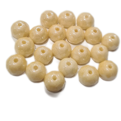 20pc Czech Shiny Peach Rondelle Beads