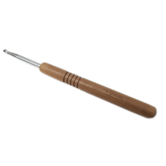 4mm Crochet Hook With Bamboo Handle