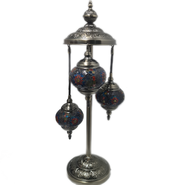 3 Globe Hanging Turkish Mosaic Lamp