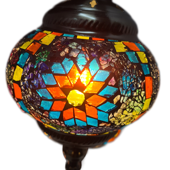 3 Globe Hanging Turkish Mosaic Lamp