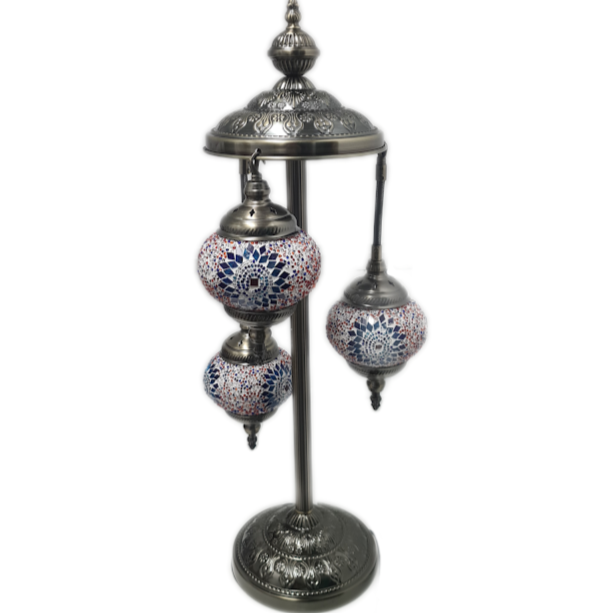 3 Globe Hanging Turkish Mosaic Lamp