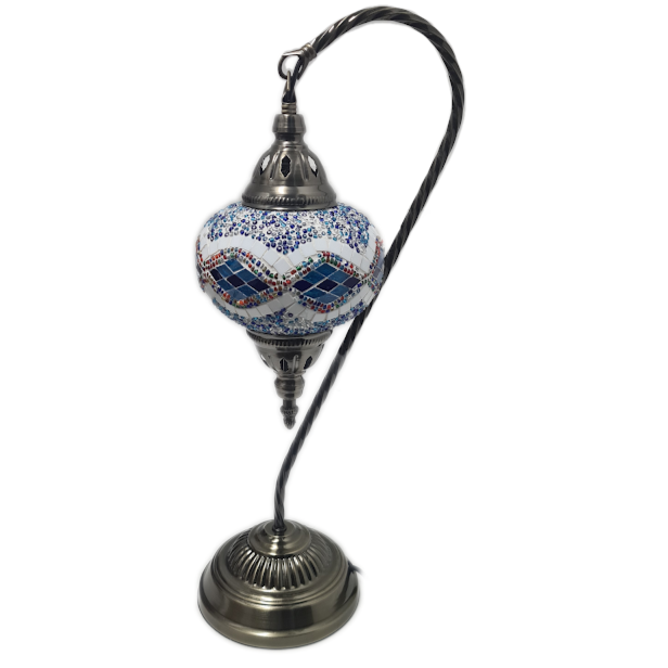 Turkish Mosaic Swan Lamp Tall TL17