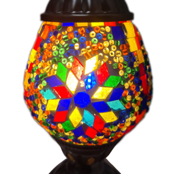 Small Turkish Oval Mosaic Table Lamp - TL1