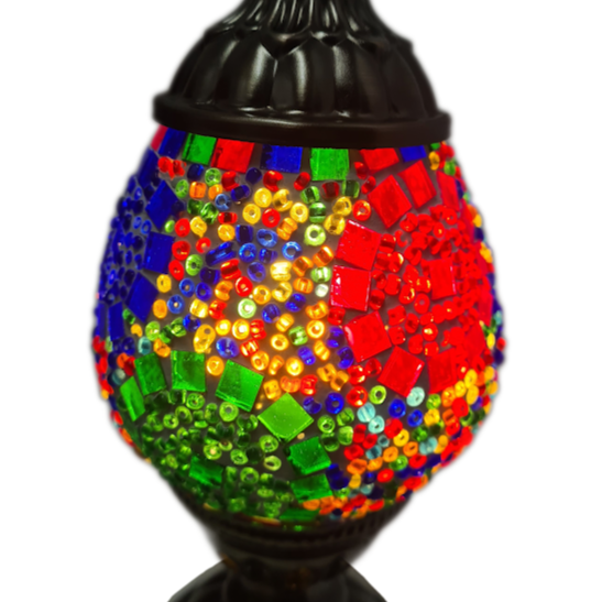 Small Turkish Oval Mosaic Table Lamp - TL1