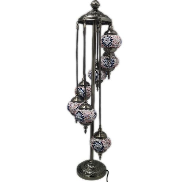 7 Globe Turkish Mosaic Lamp