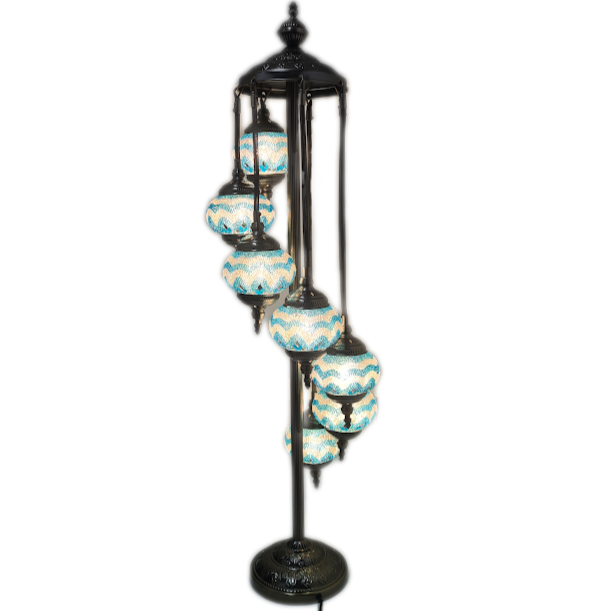 7 Globe Turkish Mosaic Lamp