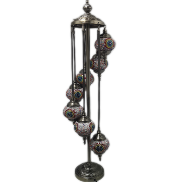 7 Globe Turkish Mosaic Lamp