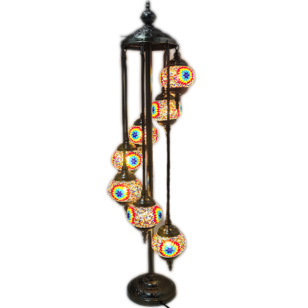 7 Globe Turkish Mosaic Lamp