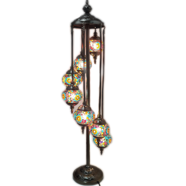 7 Globe Turkish Mosaic Lamp