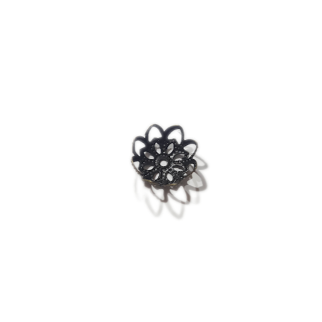 30pc Dark Bronze Flower Filigree Bead Caps