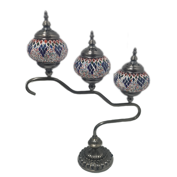 3 Globe Turkish Mosaic Lamp - TL40