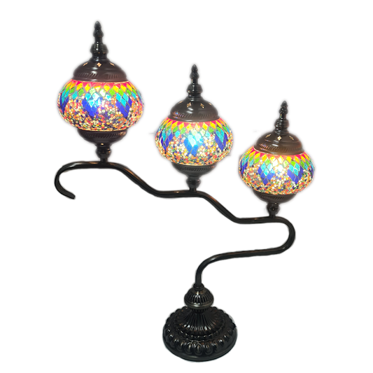 3 Globe Turkish Mosaic Lamp - TL40