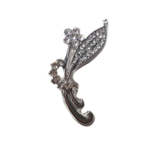 Silver Flower Brooch