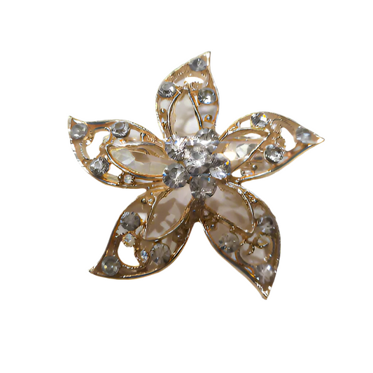 Gold Flower Brooch