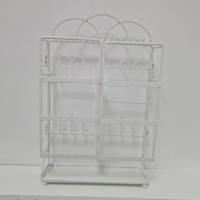 White Heart Jewellery Display Stand