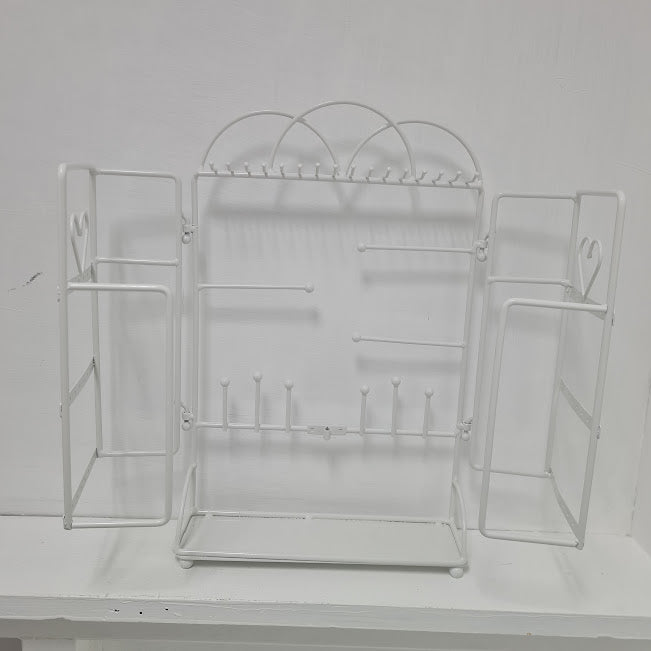 White Heart Jewellery Display Stand