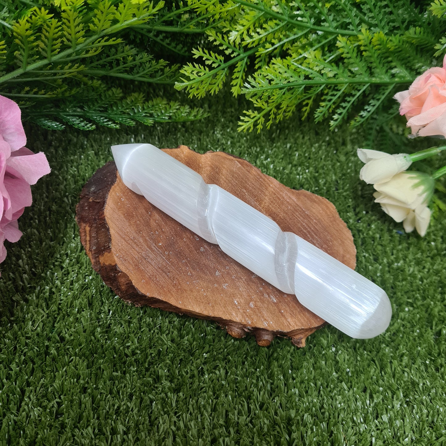 Selenite Spiral Massage Wand