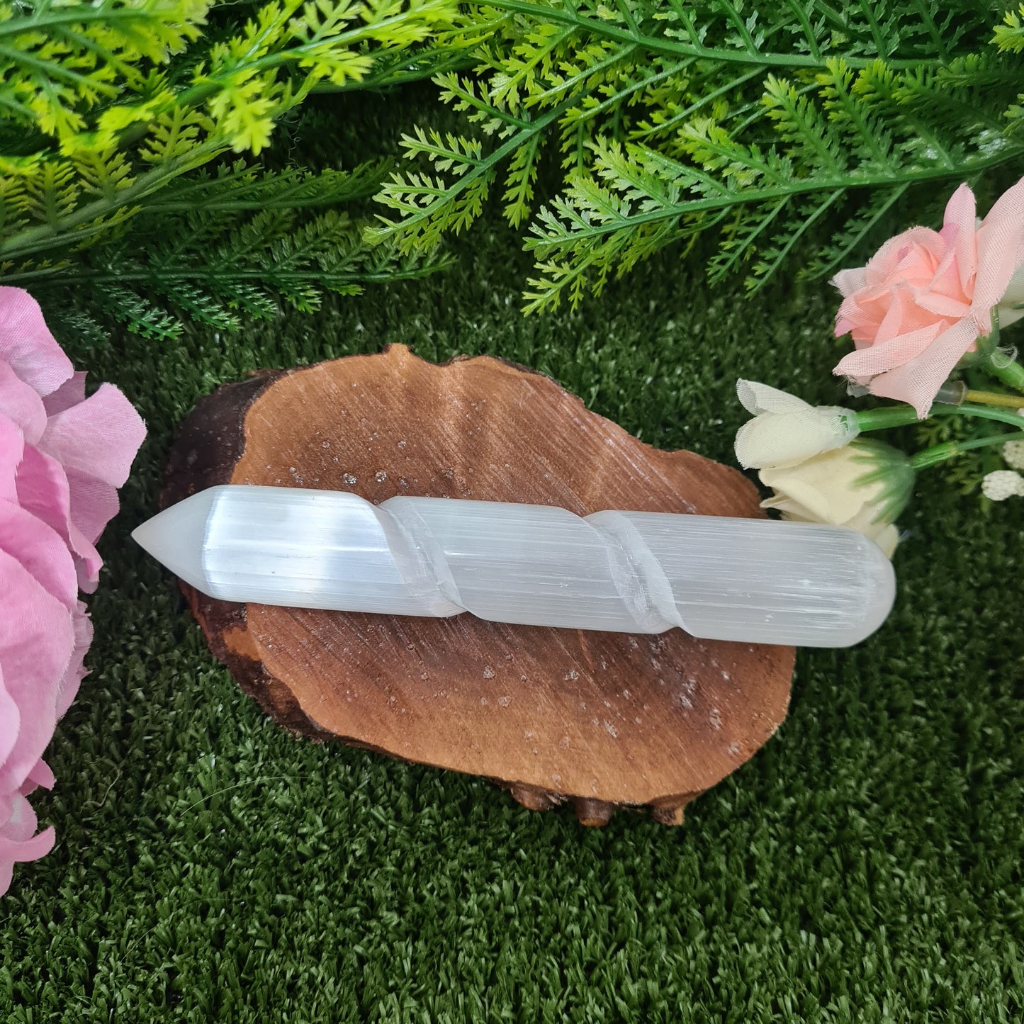 Selenite Spiral Massage Wand