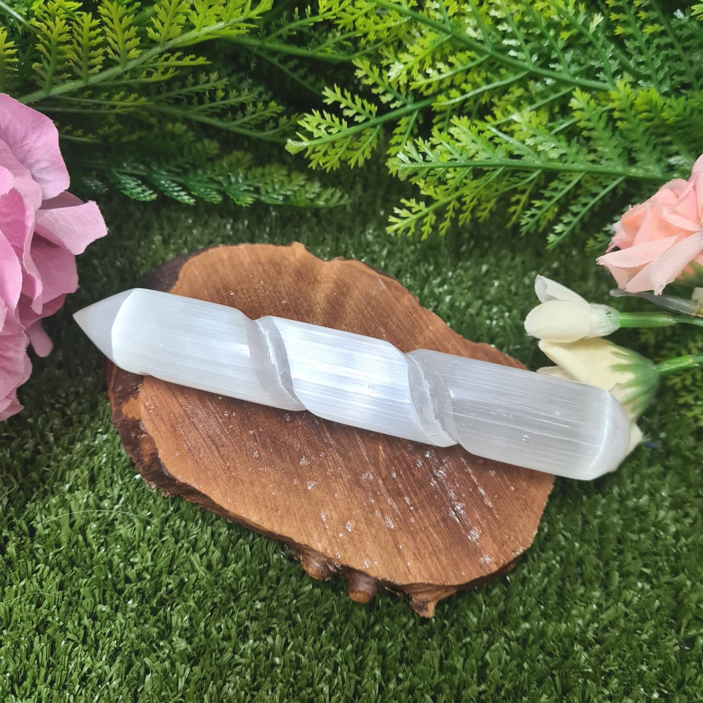 Selenite Spiral Massage Wand