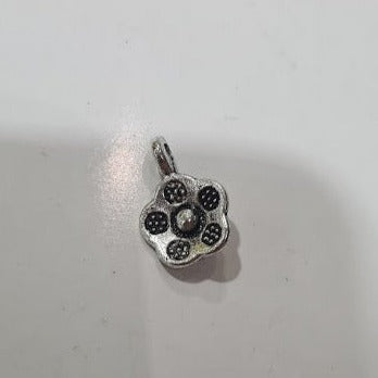 Small Silver Flower Charm