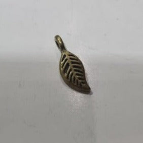 Small Bronze Leaf Charm  Pendant