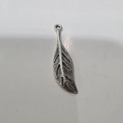 Thin Silver Leaf Charm