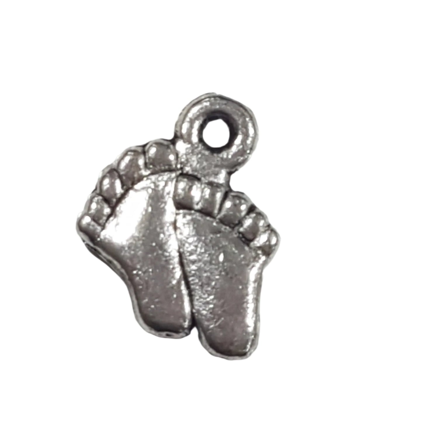 Silver Baby Feet Charm