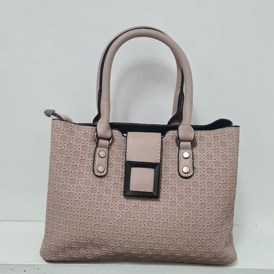 3pc Pale Brown Leather Handbag