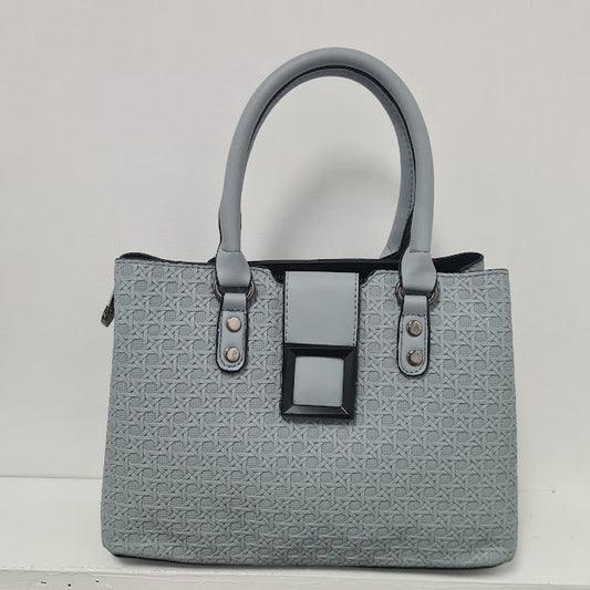 3pc Light Blue Leather Handbag