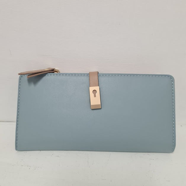 Light Blue Leather Purse