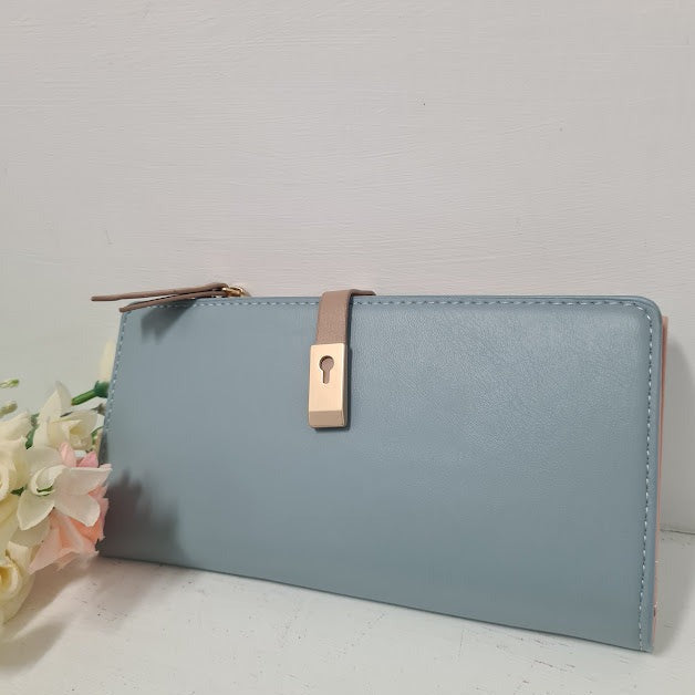 Light Blue Leather Purse