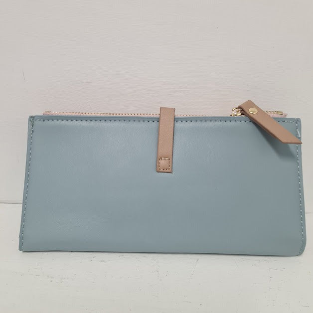 Light Blue Leather Purse