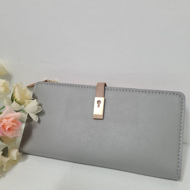 Light Grey Leather Purse